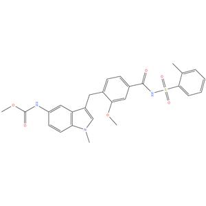 Methyl N-[3-[[2-methoxy-4-[(2-methylphenyl)sulfonylcarbamoyl]phenyl]methyl]-1- methylindol-5-yl]carbamate