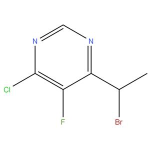 6-(1-Bromoethyl)-4-chloro-5-fluoropyrimidinedine