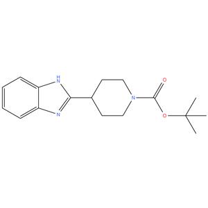 tert - butyl 4- ( 1H - benzo [ d ] imidazol - 2 - yl ) piperidine - 1
carboxylate