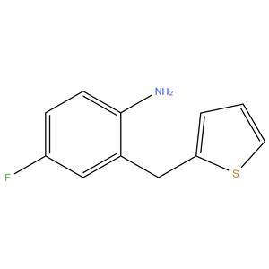 4 - fluoro - 2- ( thiophen - 2 - ylmethyl ) aniline