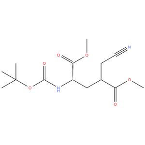 Dimethyl (2S)-2-((tert-butoxycarbonyl)amino)-4-(cyanomethyl)pentanedioate