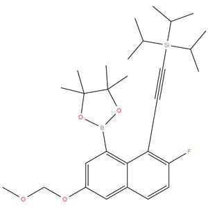 ((2-Fluoro-6-(methoxymethoxy)-8-(4,4,5,5-tetramethyl-1,3,2-dioxaborolan-2-yl)naphthalen-1-yl)ethynyl)triisopropylsilane