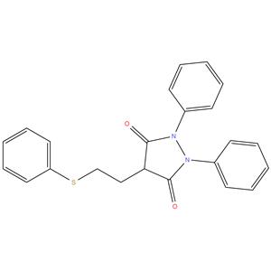 1,2-diphenyl-4-[2-(phenylthio)ethyl]-3,5-pyrazolidinedione
