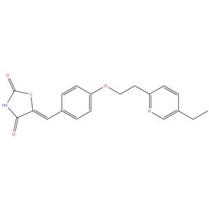 Pioglitazone EP impurity B
Didehydro Pioglitazone Impurity ;
5-{4-[2-(5-Ethyl-2-pyridinyl) ethoxy] benzylidene}-2,4- thiazolidinedione