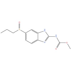 Albendazole EP Impurity B
Methyl [5-(propylsulphinyl)-1Hbenzimidazol-2-yl]
carbamate