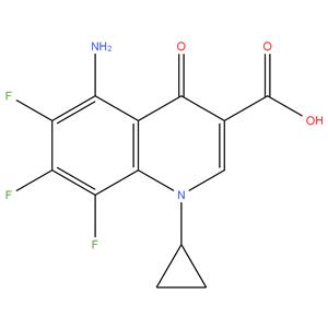 5 - amino - 1 - cyclopropyl - 6,7,8 - trifluoro - 4 - oxo - 1,4 - dihydroquinoline - 3 - carboxylic acid