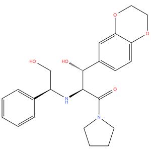 (2S,3R,1''S)3-(2',3'-Dihydro-benzo[1,4]dioxin-6'-yl)-3-hydroxy-2-(2''-hydroxy-1''-phenyl-ethylamino)-1-pyrrolidin-1-yl- propan-1-one