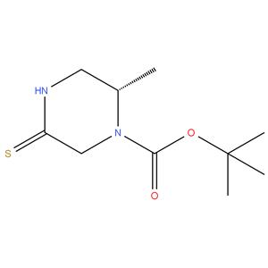 tert - butyl ( S ) -2 - methyl - 5 - thioxopiperazine - 1 - carboxylate