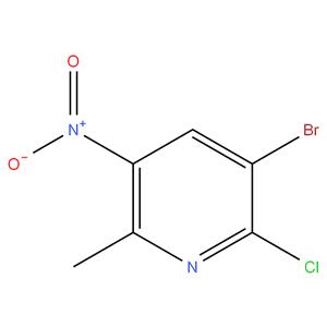 3 - bromo - 2 - chloro - 6 - methyl - 5 - nitropyridine