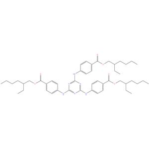 4-[[4,6-bis[[4-(2-ethylhexoxy-oxomethyl)phenyl]amino]-1,3,5-triazin-2-yl]amino]benzoic acid 2-ethylhexyl ester (Ethylhexyl triazone)
