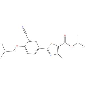 Febuxostat Isopropyl Ester
Isopropyl 2-(3-cyano-4-isobutoxyphenyl)-4-methylthiazole-5- carboxylate