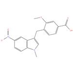 3 - methoxy - 4 - ( ( 1 - methyl - 5 - nitro - 1H - indol - 3 - yl ) methyl ) benzoic acid