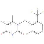 1-[2-fluoro-6-(trifluoromethyl)benzyl]-5-iodo-6-
methylpyrimidine-2,4(1H,3H)-dione