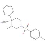 3-Methyl-4-phenyl-1-(toluene-4-sulfonyl)-piperidine-4-carbonitrile