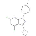 4,6 - dichloro - 3 - cyclobutyl - 1- ( 4 - fluorophenyl ) -1H - pyrazolo [ 3,4 - b ] pyridine