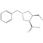 (3R,4S)-4-Ethyl-1-(phenylmethyl)-3-pyrrolidinecarboxylic acid