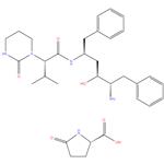 (aS)-N-[(1S,3S,4S)-4-amino-3-hydroxy-5-phenyl-1-(phenylmethyl)pentyl]tetrahydro-a-(1-methylethyl)-2-oxo-1(2H)-pyrimidineacetamide, 5-oxo-L-Proline(1:1)