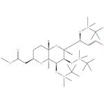 L-arabino-D-allo-Tridec-12-enonic acid, 3,7:6,10-
dianhydro-2,4,5,12,13-pentadeoxy-8,9,11-tris-O- [(1,1-
dimethylethyl)dimethylsilyl]-13-iodo-, methyl ester, (12E)