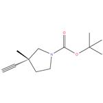 tert - butyl ( R ) -3 - ethynyl - 3 - methylpyrrolidine - 1 - carboxylate