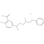 Labetalol
2-hydroxy-5-((S)-1-hydroxy-2-(((S)-4-phenylbutan-2- yl)amino)ethyl)
benzamide hydrochloride