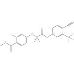 4-((1-((4-Cyano-3-(trifluoromethyl)phenyl)amino)-
2-methyl-1-oxopropan-2-yl)amino)-2-fluoro-N-methylbenzamide