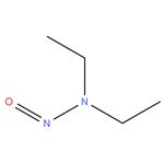 N- nitrosodiethylamine (NDEA).
N-Ethyl-N-nitrosoethanamine; DEN; DENA; Diethylnitrosamide