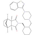 Lurasidone
(3aR,4S,7R,7aS)-2-(((1R,2R)-2-((4-(benzo[d]isothiazol-3- yl)piperazin-1-yl)methyl)
cyclohexyl)methyl)hexahydro-1H-4,7-methanoisoindole-1,3(2H)- dione