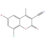 6-Bromo-8-Chloro-3-Cyano-4-Methyl Coumarin