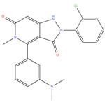 2- ( 2 - chlorophenyl ) -4- ( 3- ( dimethylamino ) phenyl ) -5 - methyl - 1,2 - dihydro - 3H - pyrazolo [ 4 ,