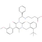 Elagolix sodium
4-[[(1R)-2-[5-(2-Fluoro-3-methoxyphenyl)-3-[[2-fluoro-6- (trifluoromethyl)phenyl]methyl]-3,6-dihydro-4-methyl-2,6- dioxo-1(2H)-pyrimidinyl]-1-phenylethyl]amino]butanoic acid