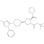 Ter-Butyl (2S,4S)-4-(4-(3-methyl-1-phenyl-1H-pyrazol-5-
yl)piperazin-1-yl)-2-(thiazolidine-3-carbonyl)pyrrolidine-1-
carboxylate