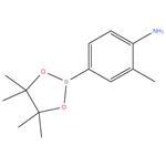 2 - methyl - 4- ( 4,4,5,5 - tetramethyl - 1,3,2 - dioxaborolan - 2 - yl ) aniline