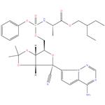 2-Ethylbutyl (2S)-2-[[(S)-[[(3aR,4R,6R,6aR)-6-[4-aminopyrrolo[2,1-f][1,2,4]triazin-7-yl]-6-cyano-2,2-dimethyl-tetrahydro-2H-furo[3,4-d][1,3]dioxol-4-yl]methoxy](phenoxy)phosphoryl]amino]propanoate