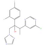 3- ( 6 - chloro - 5 - fluoropyrimidin - 4 - yl ) -2- ( 2,4 - difluorophenyl ) -1- ( 1H - 1,2,4 - triazol - 1 - yl ) buta