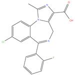 8-chloro-6-(2-fluorophenyl)-1-methyl-4H-imidazo (1,5-a)(1,4)benzodiazepine-3-carboxylic acid