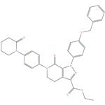 ethyl 1- ( 4- ( benzyloxy ) phenyl ) -7 - oxo - 6- ( 4- ( 2 - oxopiperidin - 1 - yl ) phenyl ) -4,5,6,7 - tetrahyd