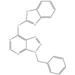 2 - ( ( 3 - benzyl - 3H- [ 1,2,3 ] triazolo [ 4,5 - d ] pyrimidin - 7 - yl ) thio ) benzo [ d ] oxazole