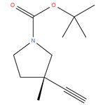 tert - butyl ( 3s ) -3 - ethynyl - 3 - methyl - pyrrolidine - 1 - carboxylate