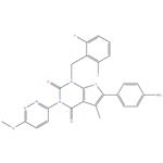 6-(4-Aminophenyl)-1-(2,6-difluorobenzyl)-3-(6-methoxypyridazin-3-yl)-5-methylthieno[2,3-d]pyrimidine-2,4(1H,3H)-dione