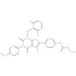 1-(4-(1-(2,6-Difluorobenzyl)-3-(6-methoxypyridazin-3-yl)-5-methyl-2,4-dioxo-1,2,3,4-tetrahydrothieno[2,3-d]pyrimidin-6-yl)phenyl)-3-methoxyurea