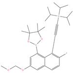 ((2-fluoro-6-(methoxymethoxy)-8-(4,4,5,5-tetramethyl- 1,3,2-dioxaborolane-2-yl)naphthalen-1- yl)ethynyl)triisopropylsilane