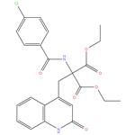 DIETHYL [(4-CHLOROBENZOYL)AMINO][(2-OXO-1,2-DIHYDRO-4-
QUINOLINYL)METHYL] MALONATE