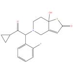 Prasugrel Hydroxy Thiolactone
Desacetyl hydroxyprasugrel ; 5-(2-cyclopropyl-1-(2-
fluorophenyl)-2-oxoethyl)-7a-hydroxy-5,6,7,7a- tetrahydrothieno[3,2-c]pyridin-2(4H)-one