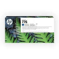 Cyan HP 776 1 Liter Chromatic Blue DesignJet Ink Cartridge (1XB04A)