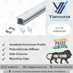 Aluminium 17x14mm Recessed Led Profile Light