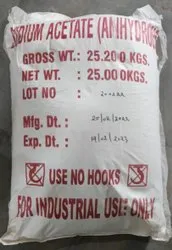 Sodium Acetate Anhydrous, Chemical Formula: CH3COONa, Powder