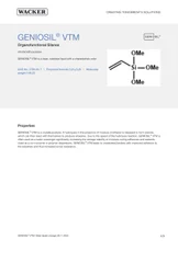 GENIOSIL VTM , Vinyltrimethoxysilane , Versatile organofunctional silane by Wacker