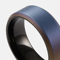 Brass Black Titanium Rings, 3mm