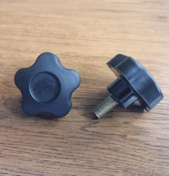 5 Star Bakelite Knob 3/8", Knob Diameter: 1.5 Inch