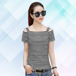3/4th Sleeves Knitting Ladies Designer Trendy T Shirt